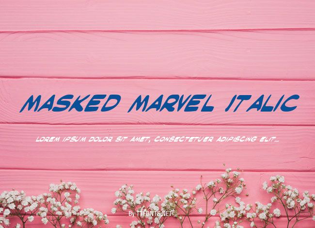 Masked Marvel Italic example